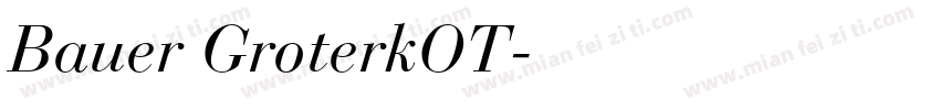 Bauer GroterkOT字体转换